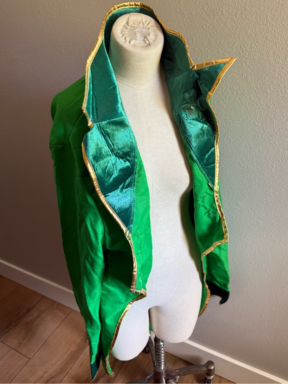 Green Women's Decorative Trim Jacket
